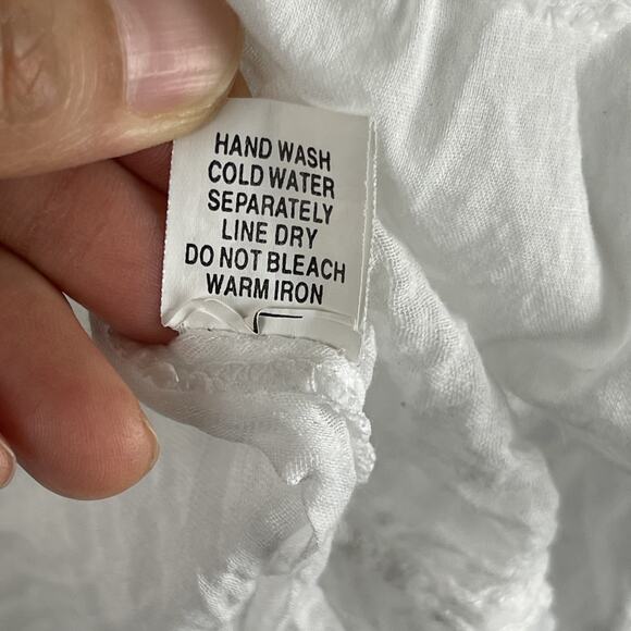 Kaktus Tiered Maxi Skirt Womens Small White Embellished Boho Cottage Gypsy Fairy - Picture 8 of 16